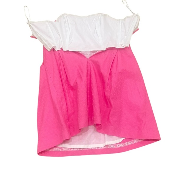 Lilly Pulitzer pink Bernadette strapless fit & flare front pockets lined size 14 - Picture 11 of 13